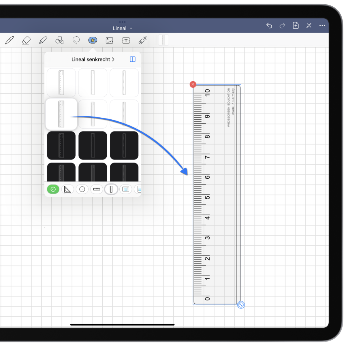 Digitales Lineal Widescreen Education